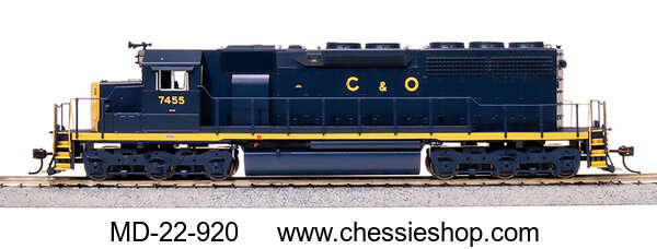 Locomotive, C&O EMD SD40, Blue w/Yellow, Paragon4 Sound/DC/DCC