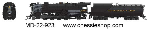 Locomotive, Chesapeake & Ohio K-2 Mikado, 16-VC Tender, Paragon4