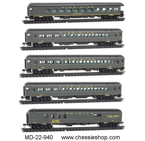 Virginian, 5 Car Set, N-Scale by Micro Trains