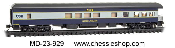 Business Car, Modernized - Heavyweight, CSX, N Scale - Click Image to Close