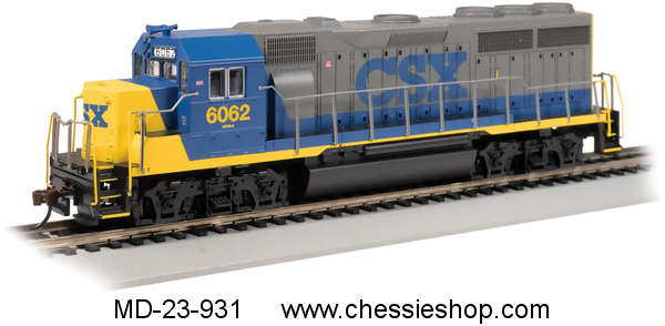 Locomotive, CSX, EMD GP40, HO Scale by Bachmann