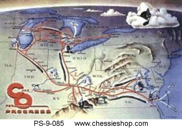 Map, 1948 Reprint Chessie - Click Image to Close