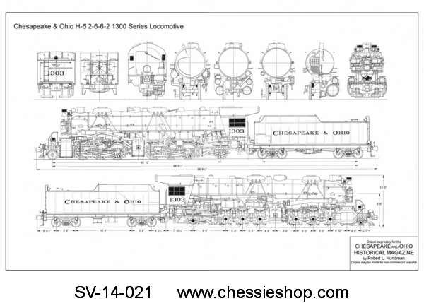 Drawing, Mechanical H-6 Locomotive - Click Image to Close