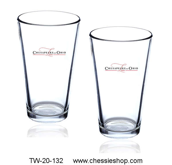 Set of 2 Glasses, Chesapeake & Ohio Lines