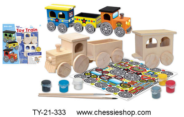 Toy Train Wood Paint Kit - Click Image to Close