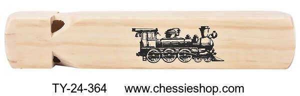 Whistle, Wooden Train, 7.5" Long