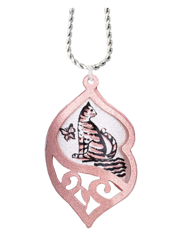 Necklace, Filigree Unique Sitting Cat