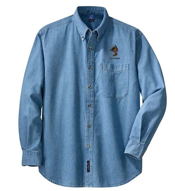 Shirt, Denim, Chessie, Adult