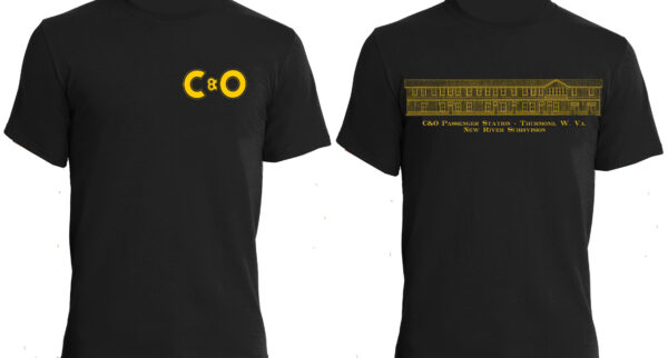 T-Shirt, Thurmond Station, Black with Yellow Ink