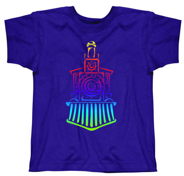 T-Shirt, Colorful Steam Engine