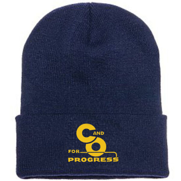 CL-21-416 Toboggan, Navy, C&O For Progress Yellow, Embroidery