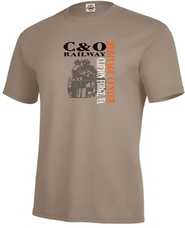 T-Shirt,  C&O Railway Heritage Center in Clifton Forge, VA, Sand