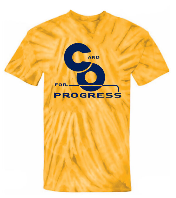 T-Shirt, C&O For Progress, Gold Tie Dye