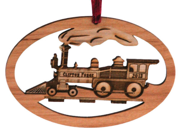 Ornament, Clifton Forge Locomotive, Laser Engraved