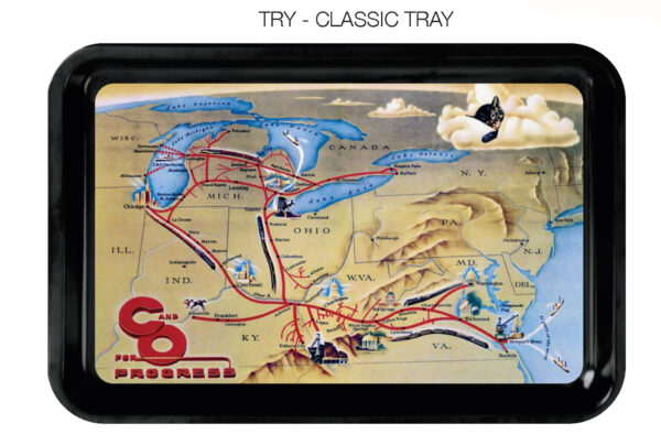 Tray, C&O Stylized 1948 System Map