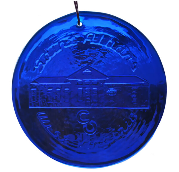 Suncatcher, Saint Albans, West Virginia ,  4" Cobalt Blue, by Blenko