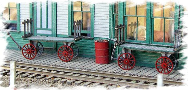 Baggage Carts, Set of Two, HO Scale