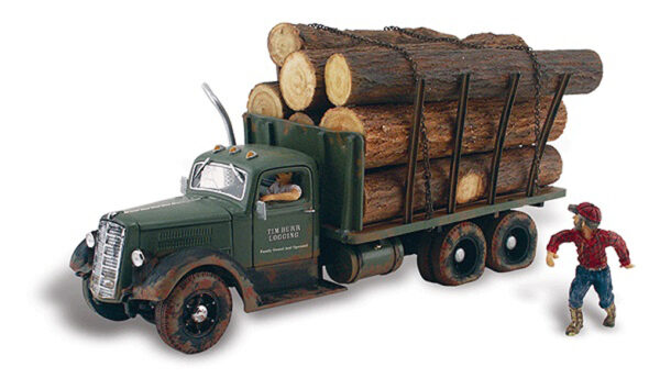 Truck, Lumber Load & Figures, N Scale