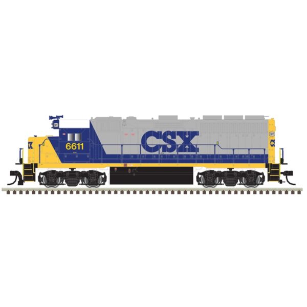 MD-21-886 Locomotive, N-GP 40, Silver CSX (Bright Future) 6604 (Gray/Blue/Yellow) - With Ditch Lights