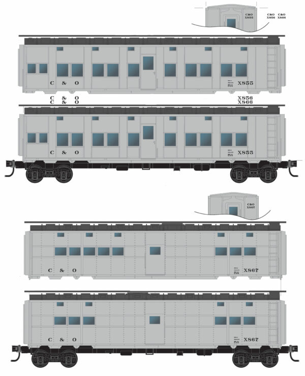 C&O Camp Car Set (4 cars), N-Scale by Micro Trains