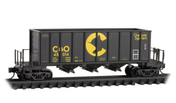 Hopper, C&O/Chessie, 43' Rapid Discharge, Road #45014, N-Scale by Micro-Trains