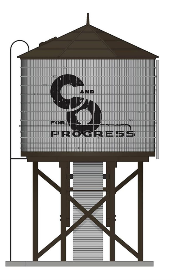 Water Tower, C&O, Operating w/sound, weathered, HO Scale