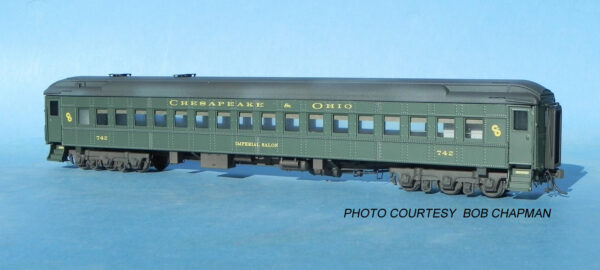 Coach Kit, C&O Imperial Salon with external ducts, HO Scale, Kit #4741