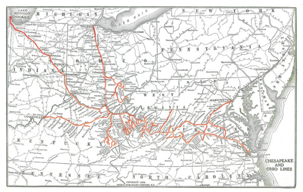 PS-08-148 Print, C&O 1928 System Map 11x17