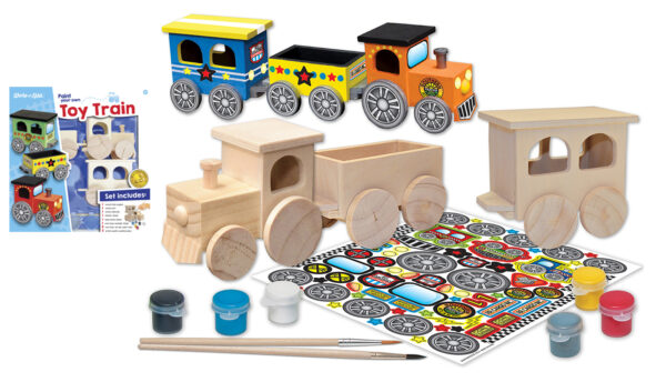 Toy Train Wood Paint Kit