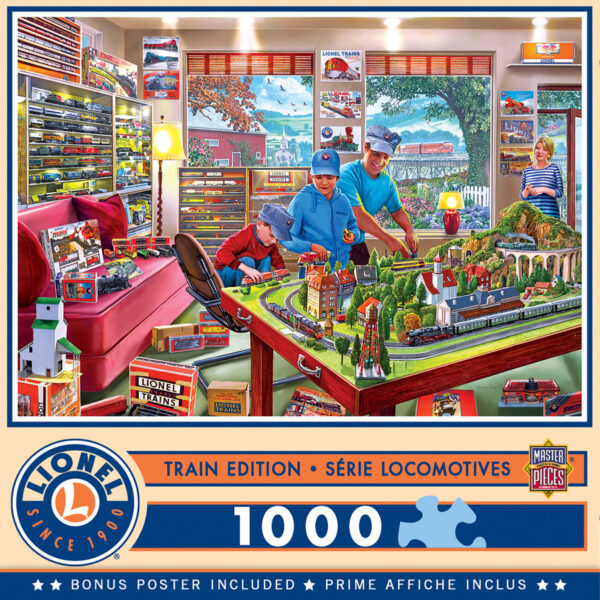 Puzzle, Lionel, 1000 Piece, Train Room