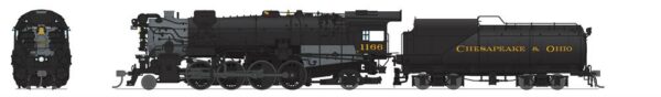 Locomotive, C&O K-2 Mikado, 12-VC Tender, Paragon4 Sound /DC/DCC, Smoke, HO scale