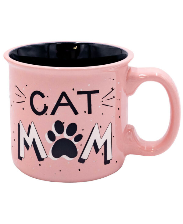 Vintage Camp Mug, Cat Mom