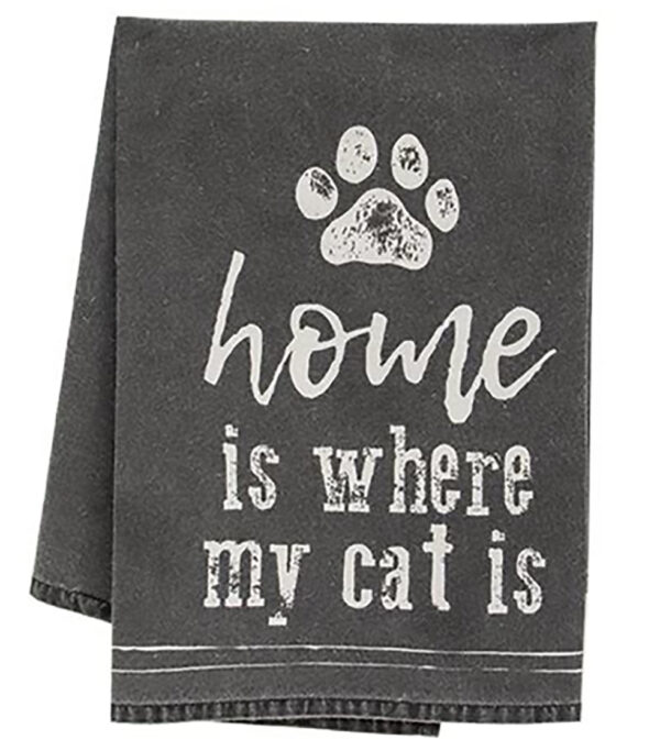 CU-24-577 Dish Towel, Home is Where My Cat Is