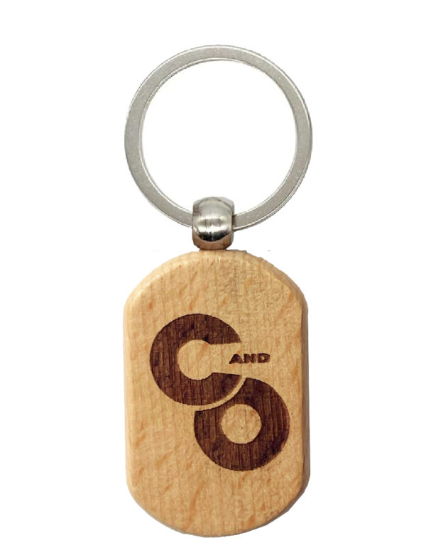 C&O Wood Laser Engraved Keychain