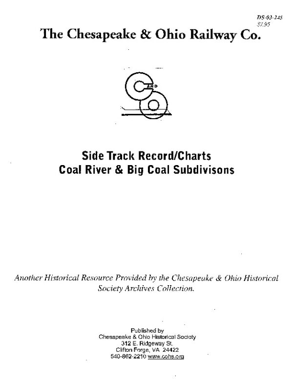 DS-03-245 C&O Side Track Record - Coal River & Big Coal SD