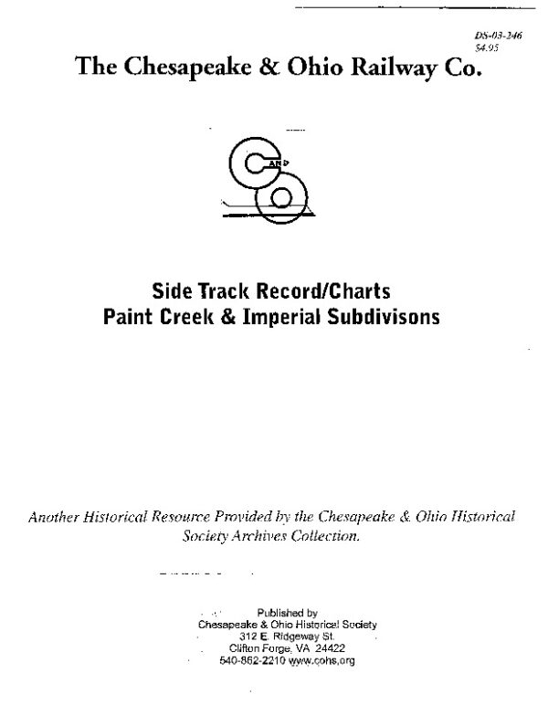 DS-03-246 C&O Side Track Record - Paint Creek & Imperial SD