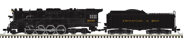 MD-25-969 “PRE-ORDER” Locomotive, Chesapeake & Ohio Berkshire 2-8-4, Master Silver, N-Scale