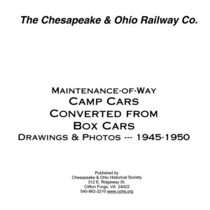 DS-03-260 C&O Camp Cars from Converted Box Cars