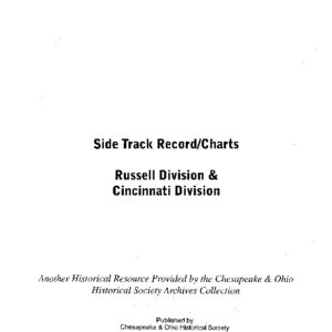 DS-03-279 C&O Side Track Chart, Russell?Cincinnati Divisions