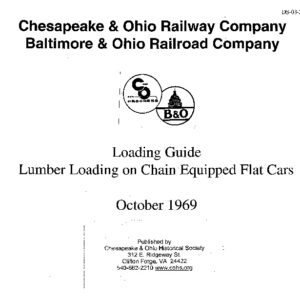 DS-03-285 C&O B&O Loading Guide Oct. 1969, Lumber Loading on Chain Equipped Flat Cars