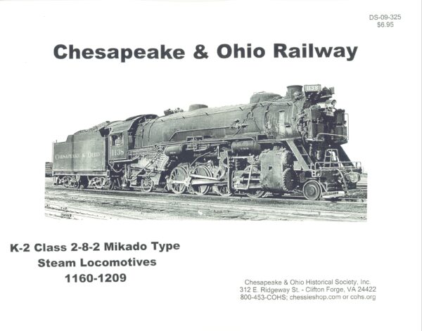 DS-09-325 K-2 Class 2-8-2 Mikado Type Steam Locomotives 1160-1209 Photos