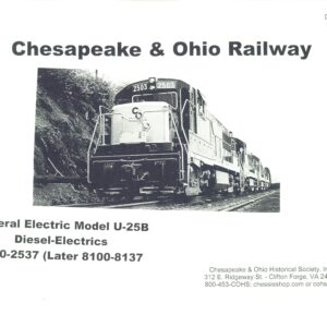 DS-09-326 General Electric Model U-25B Diesel-Electrics 2500-2537 (Later 8100-8137) Photos