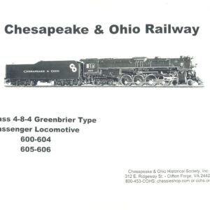 DS-09-327 J-3 Class 4-8-4 Greenbrier Type Passenger Locomotive 600-604 and 605-606 Photos