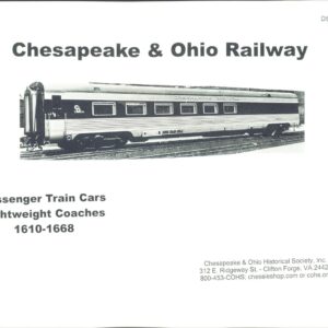 DS-09-333 Passenger Train Cars Lightweight Coaches 1610-1668 Photos
