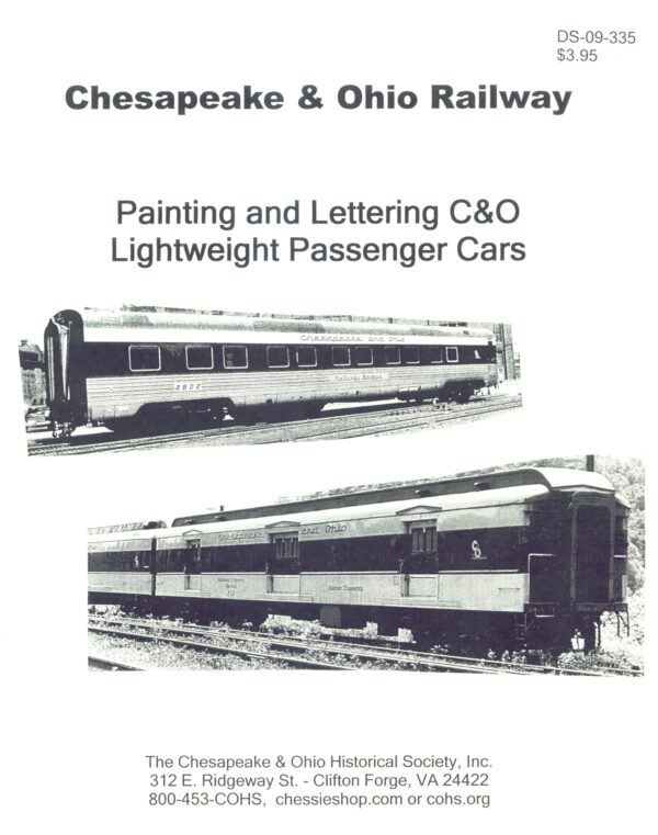 DS-09-335 Painting and Lettering C&O Lightweight Passenger