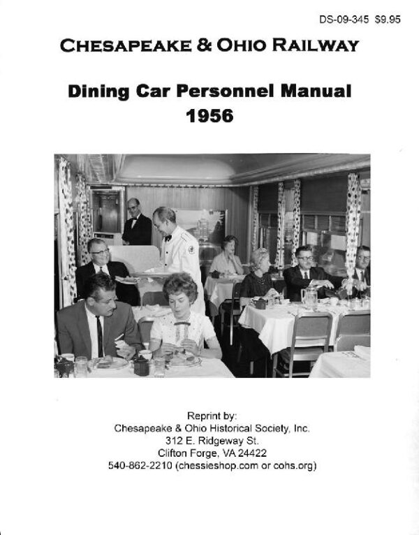 DS-09-345 C&O Dining Car Personnel Manual - 1956