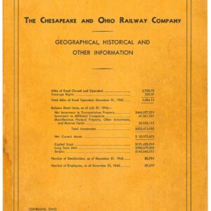 DS-14-347 The C&O Railway Company - Geographical, Historical and Other Information