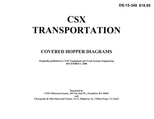 DS-15-349 CSX Transportation Covered Hopper Diagrams