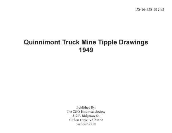 DS-16-358 Quinnimont Truck Mine Tipple Drawings 1949