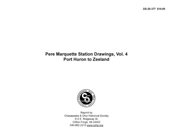 DS-20-377 Pere Marquette Station Drawings-Volume 4 - Port Huron to Zeeland